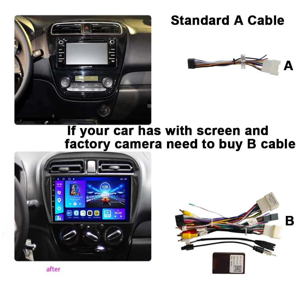 EKIY Car Radio For Mitsubishi Mirage Attrage 2012-2020 Autoradio Android 10 Carplay Navigation GPS 4G WIFI No DVD Player