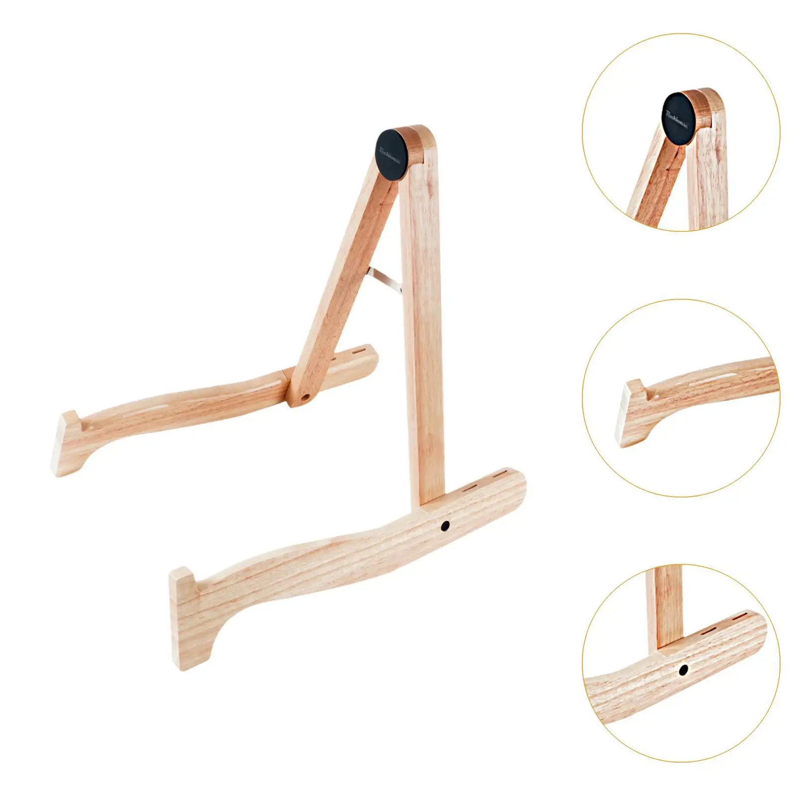 a Frame Folding Guitar Stand Non Slip Wooden Holder Accessories for Acoustic Classical Electric Guitar view 3