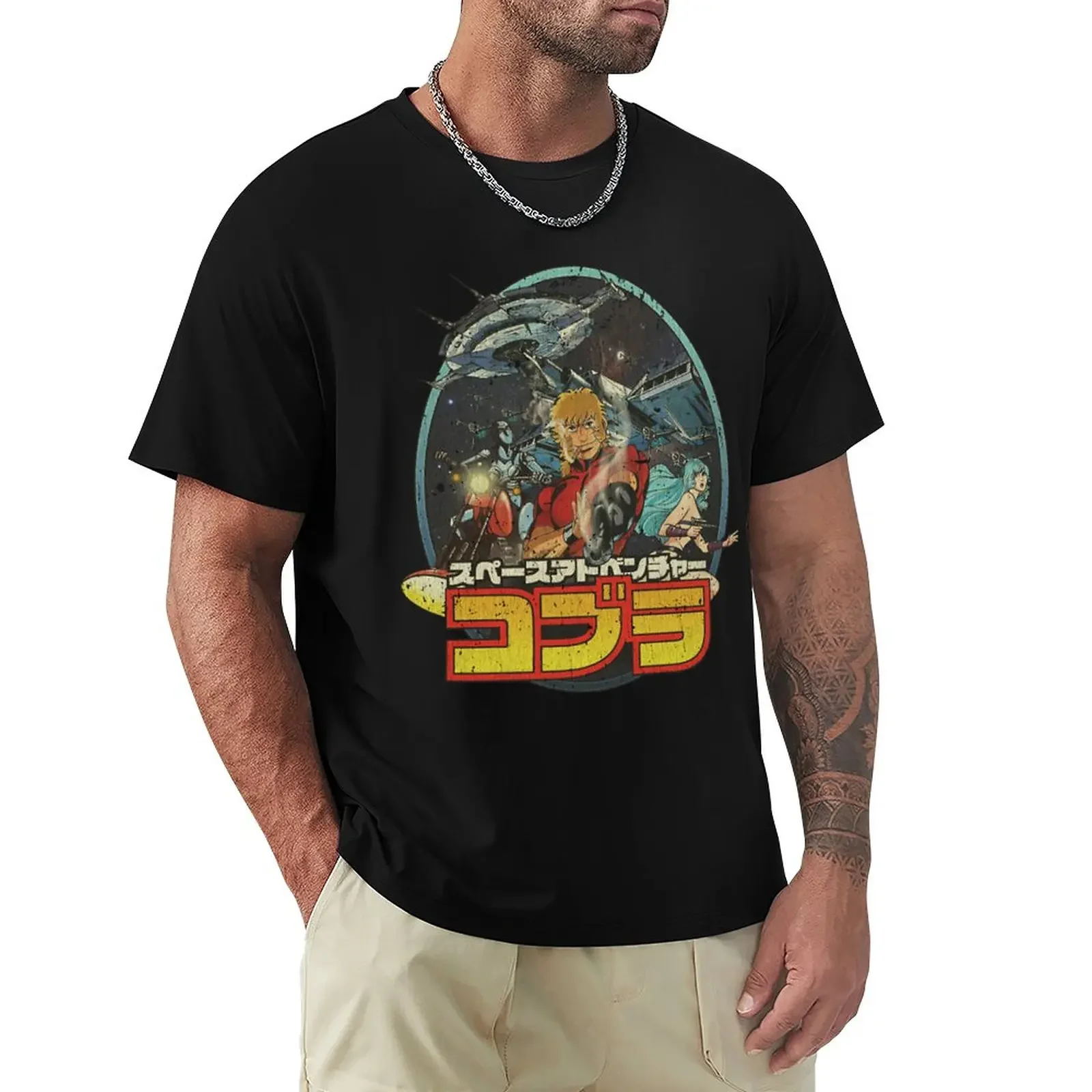 New Anime t-shirt t shirt man sweat shirts,men Space Adventure Cobra 1982 Cotton T-Shirt streetwear harajuku vintage tops