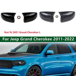 For Jeep Grand Cherokee 2011 2012 2013 2014-2022 Car Rearview Side Mirror Cover Wing Cap Exterior Door Housing Shell ABS Trim