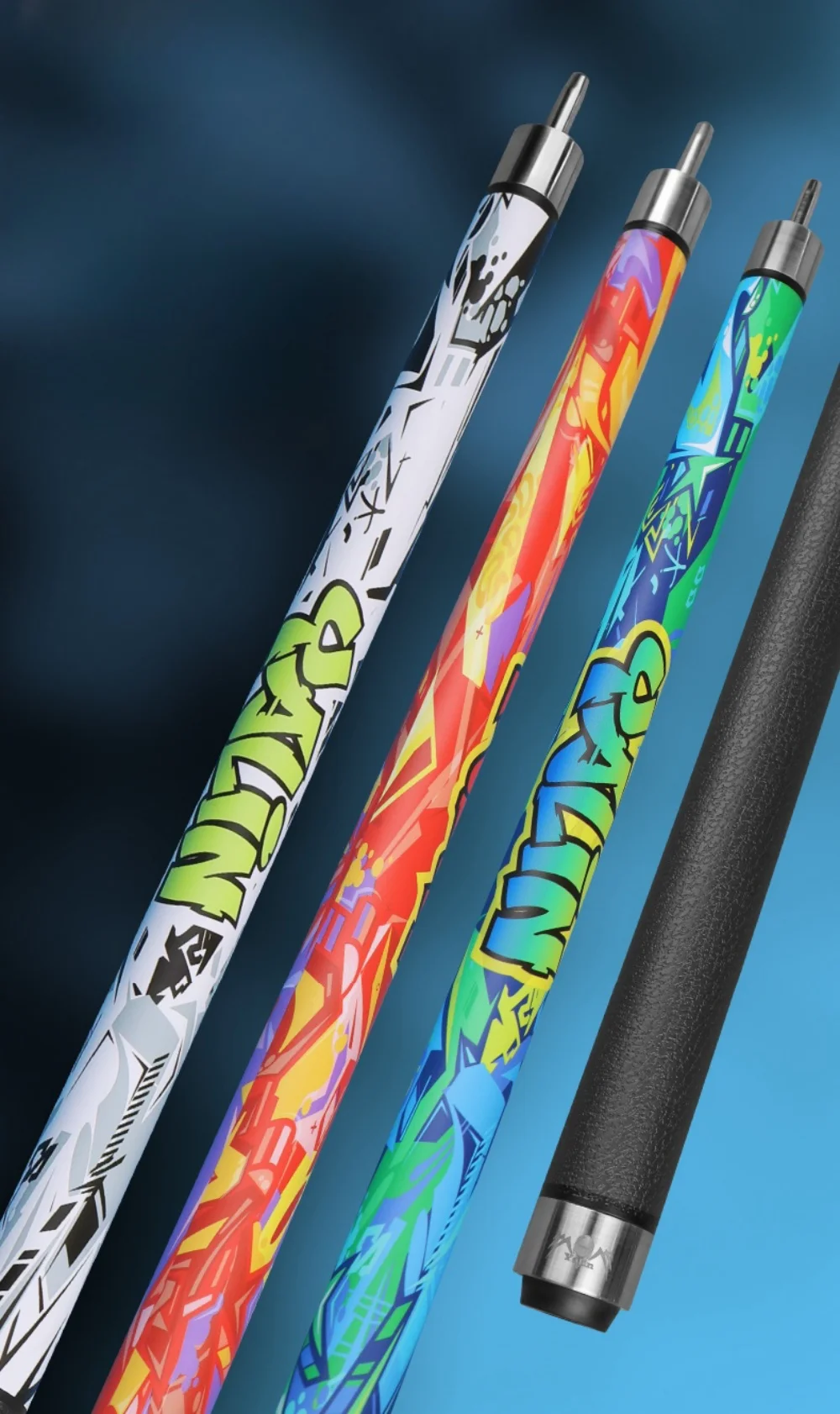 

YALIN 58" 1/2 Carbon Fiber Energy Colorful Graffiti Billiard Pool Cue Stick 12.5mm