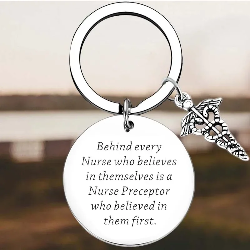 New Nurse Preceptor Key Chain Ring Nurse Appreciation Gift keychains pendant Nurse Retirement Gifts