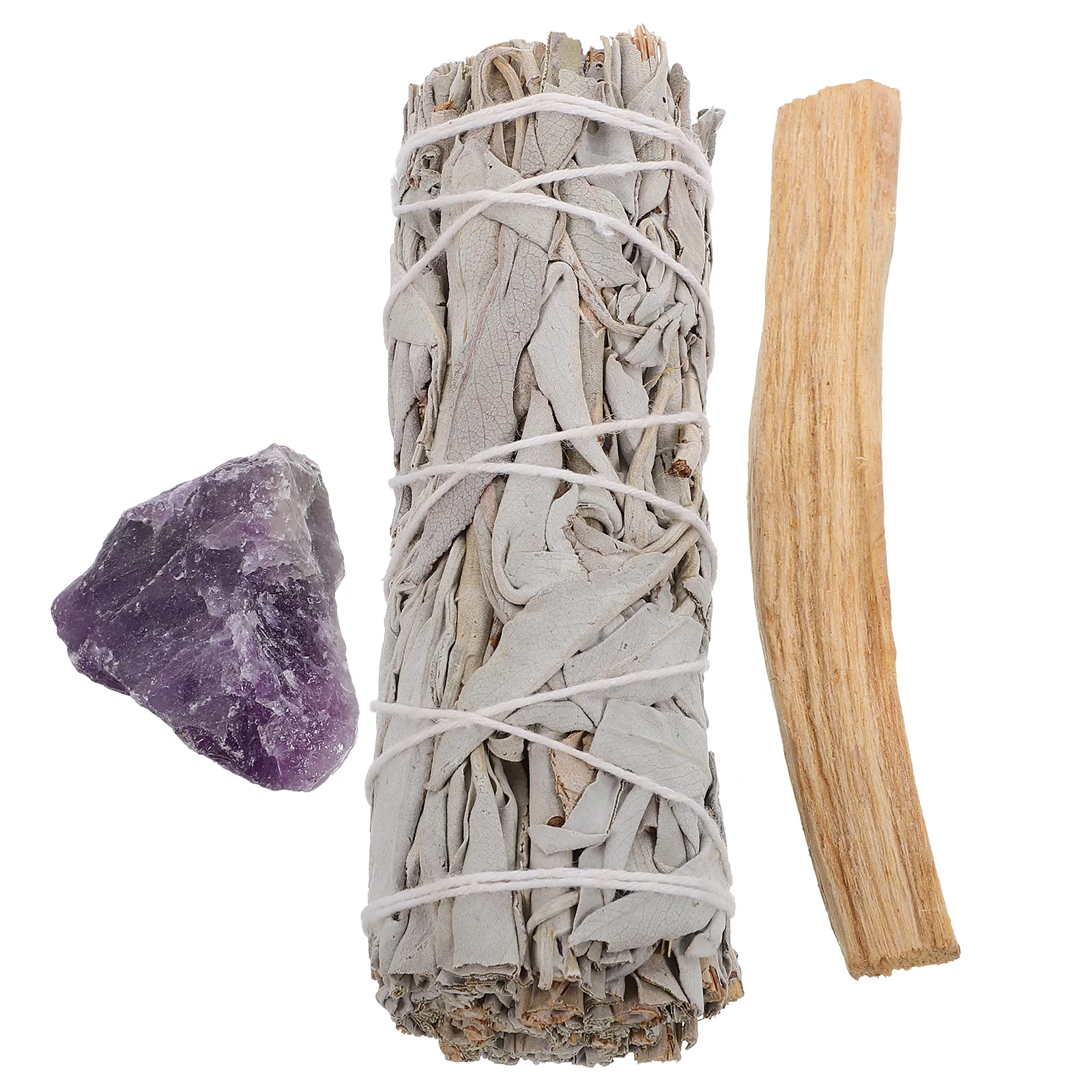 1 ensemble 1 ensemble paquet de taches aromathérapie parfum sauge sainte bâton en bois pour la méditation Purification rituel Relaxation naturel