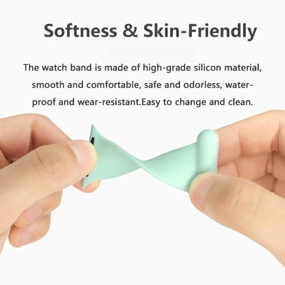 Silicone Nurse Watch Pin Bracelet Solid Color Sport Brooch Watch Band Wristband Pocket Watch Design for Apple Watch 7~1 SE
