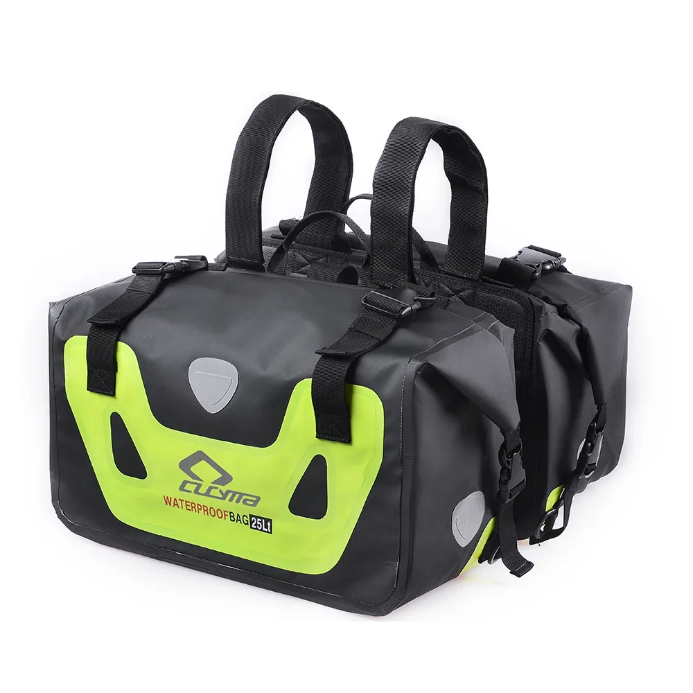 QHTITEC CB-1601 CUCYMA Double-Sided Waterproof PVC Motorcycle Saddle Bag Outdoor Riding Travel Soft Bag ODM for Luggage Storage