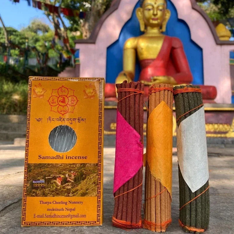 Natural Handmade Ancient Method Tibetan Incense Stick Home Indoor/Temple Buddhist Hall Zen Meditation/Buddha Worship Joss Stick