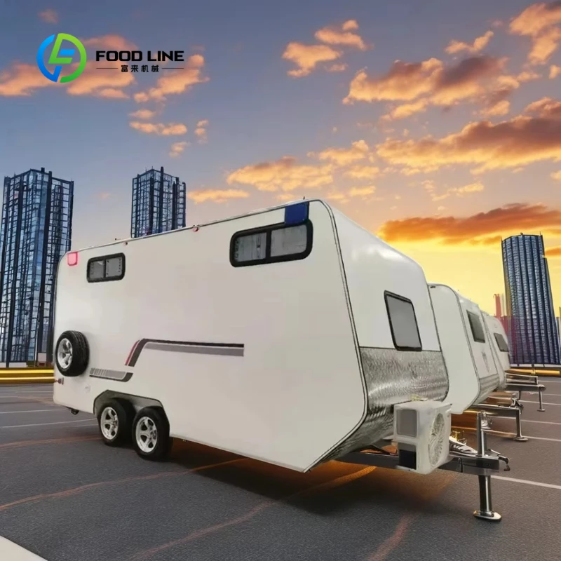 Customized Camper Trailer All-In-One Living Travel Caravan Suitable for Forest Campsite Rental & Cross-Country Self-Driving