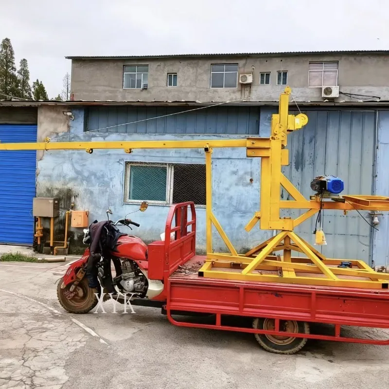 Customizable Mobile Small Hoist Fish Pond Reservoir Fish Loading Hoist 360 Degree Electric Rotating Small Hoist