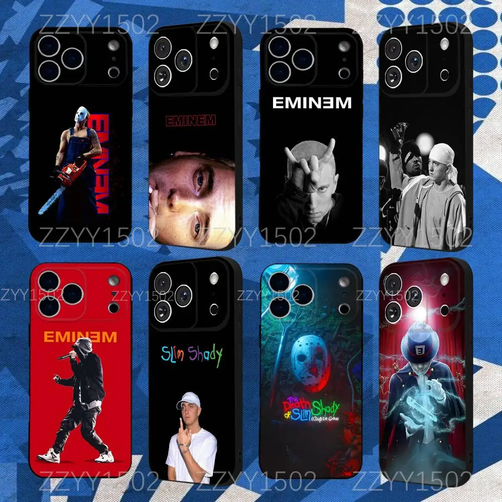 

Rapper Eminem Slim Shady Phone Case For iPhone 17,16,15,14,13,12,Pro,Max,Plus,E,SE4,Air,Mini Black Funda Shell