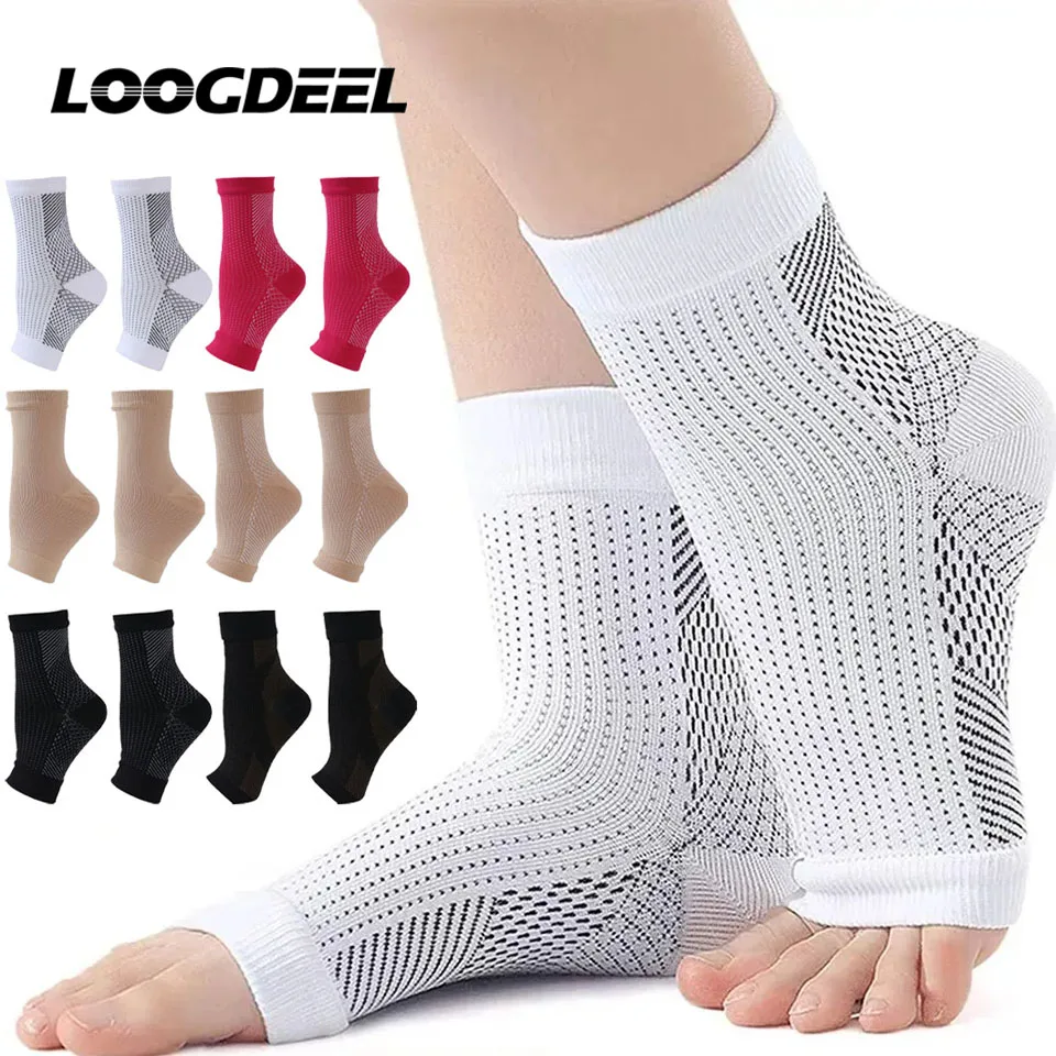 LOOGDEEL 1Pair Soothe Compression Socks Men Women Neuropathy Pain Ankle Brace Plantar Fasciitis Swelling Relief Ankle Protection