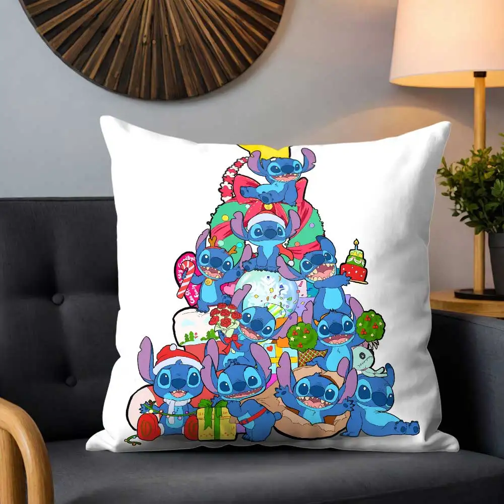 

Throw Pillow Covers Decorative Kawaii Christmas Stitches 45x45 Cushions Cover Home and Decoration Fall Decor Sofa Pillows Room