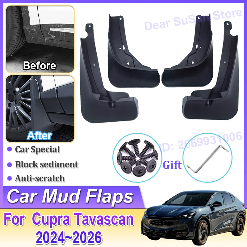 

For Volkswagen VW ID UNYX 06 Cupra Tavascan 2026 Accessories 2024 2025 Car Mudguards Parts Mudflaps Fender Flare Cover Guard Mud