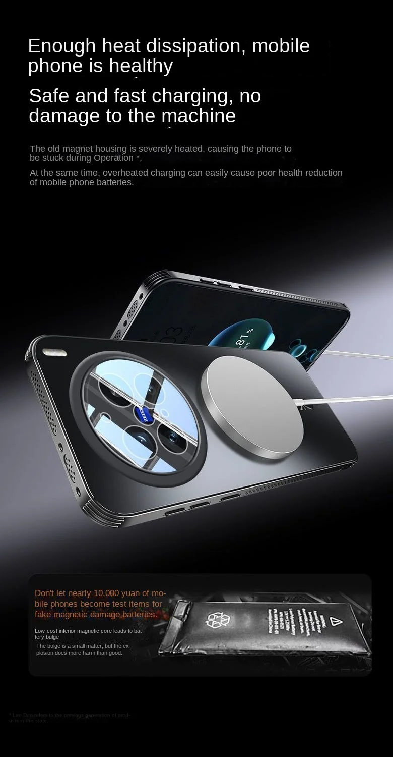 For VIVO X200 Pro Case Hard Matte Magnetic wireless charging Lens Protective Back Cover For VIVO X100S X200 Pro Mini X100 Ultra