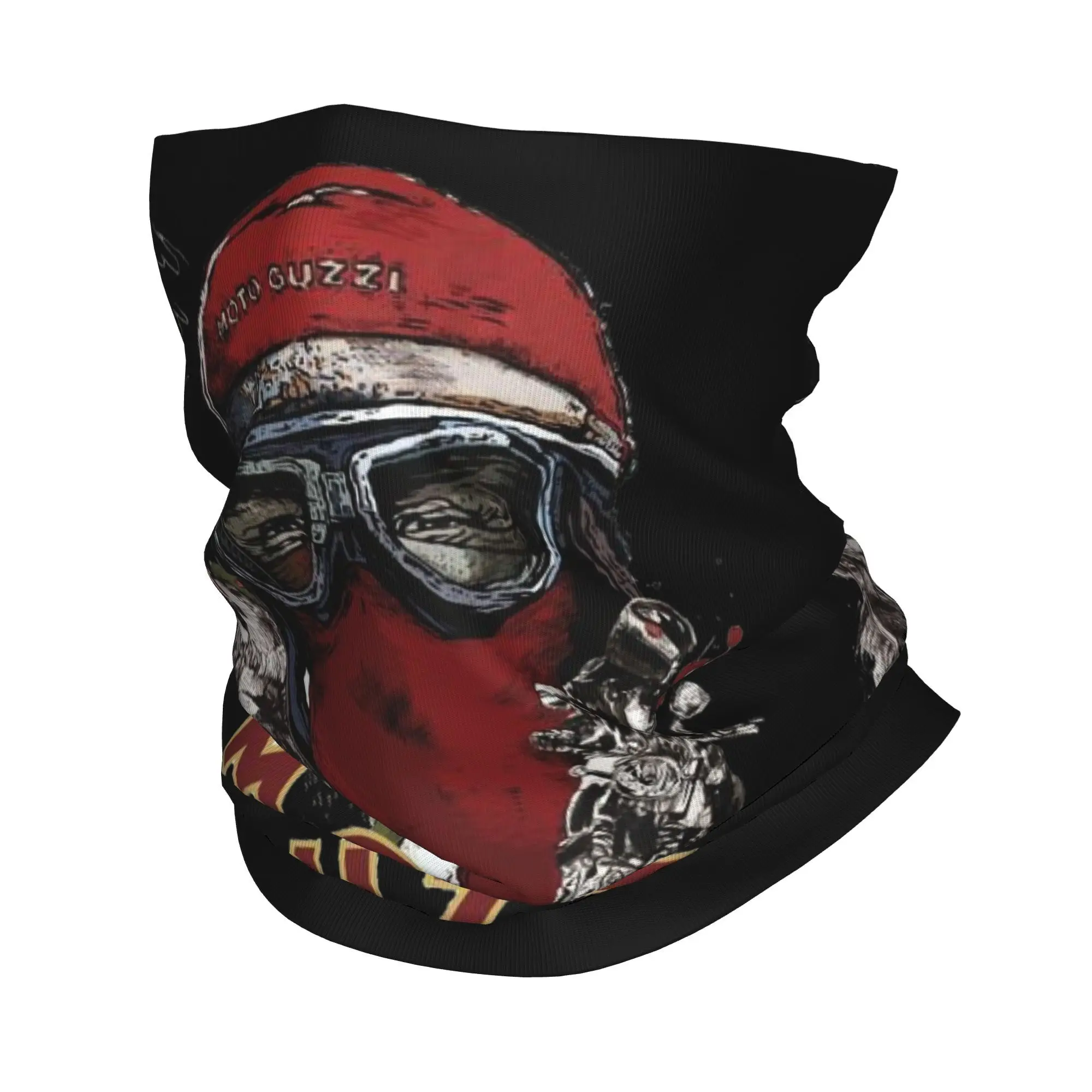 Custom Moto Guzzi Club Bandana Neck Warmer Women Men Winter Hiking Ski Scarf Gaiter  Face Cover