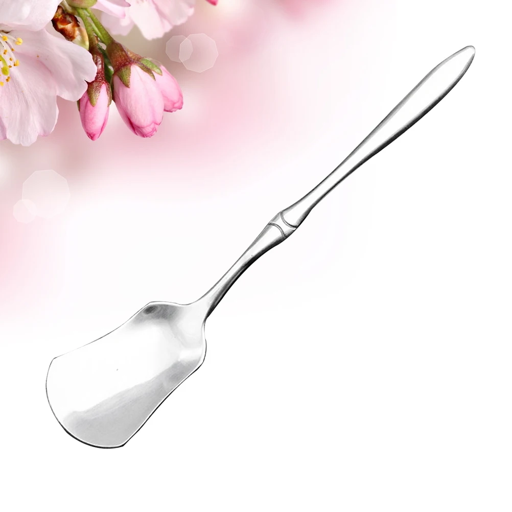 

Elegant Mirror Finish Stainless Steel Spoon Handle Coffee Ice Cream Pudding Essential Kitchen Tool