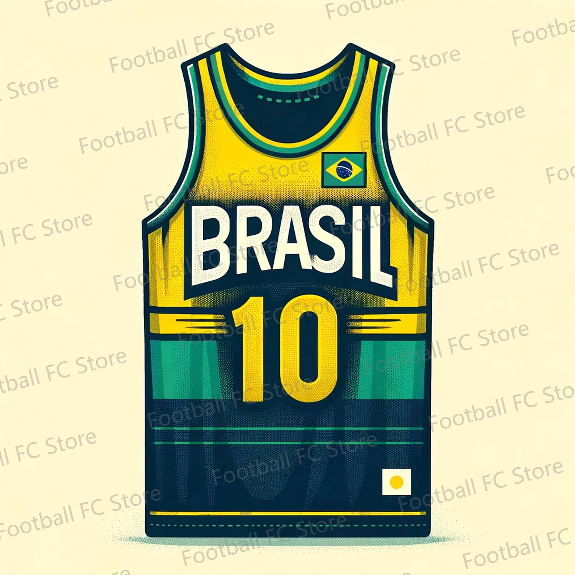 New Brazil Special Basketball Edition Vest Fans Kit Special Edition Jersey Training Uniform Basketball Jersey Kid Workout vest