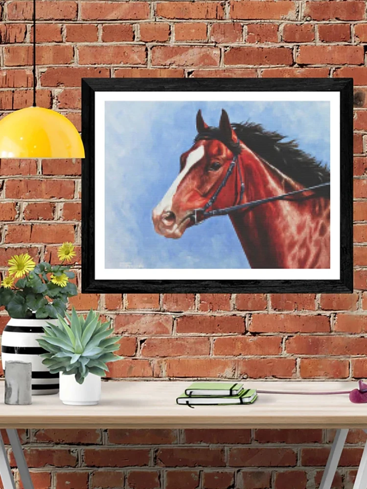 DIY-5D Diamond Painting Jujube Horse Splicing Set Full Diamond Embroidery Mosaic Picture Closedg