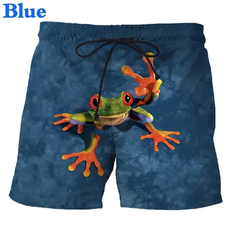 Calções de praia padrão animal masculino, impresso em 3D, casual, streetwear, fofo, engraçado, verão