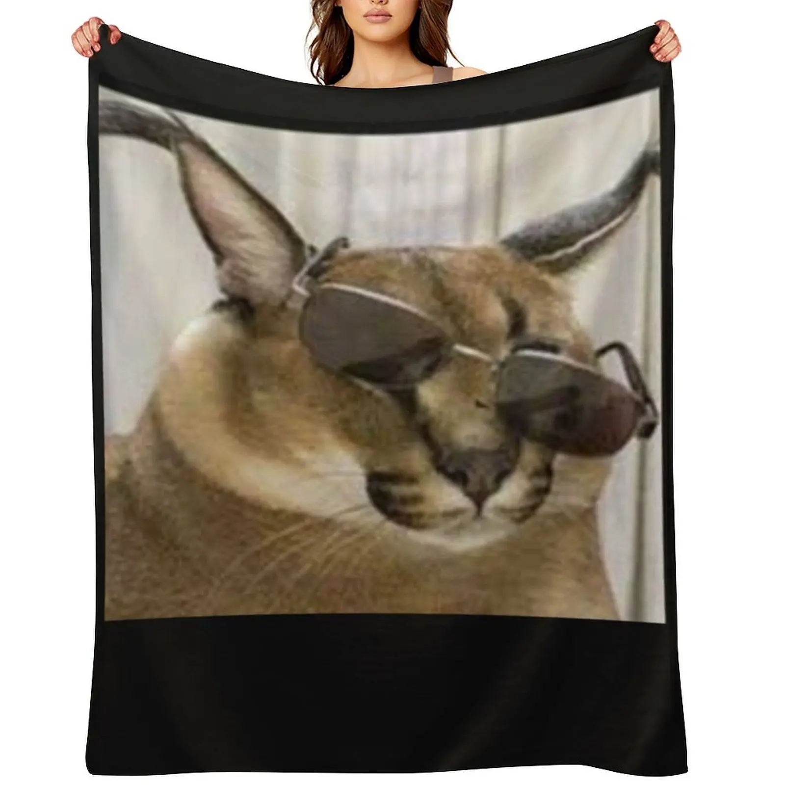 

floppa lovers funny Throw Blanket Soft Plaid Luxury Beautifuls Soft Blankets