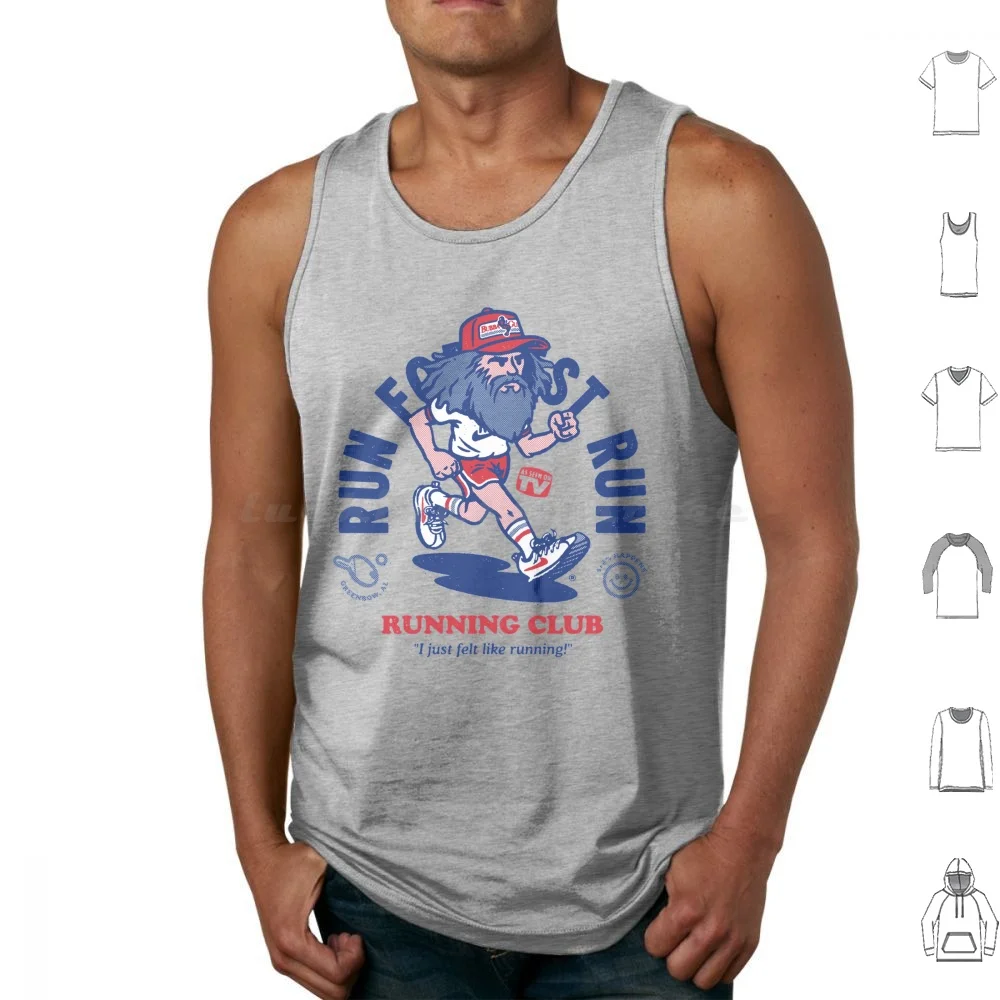 Running Club Tank Tops Print Cotton Run Running Club Forrest Movie Lover Sports Fan Marathon Walk Walking Runner Wander