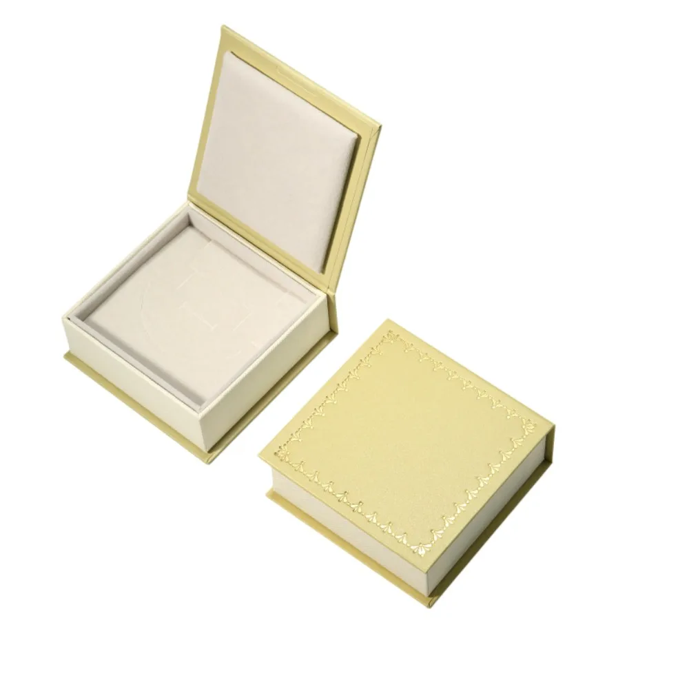 Magnetic Flip Cover Jewelry Storage Case with Sponge Dopamine Portable Travel Jewelry Box Square Earrings Ring Holder