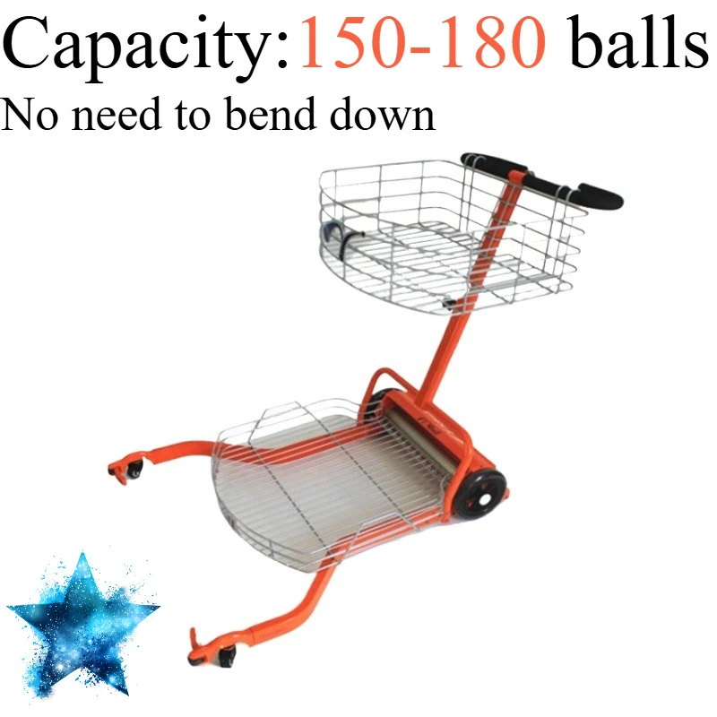 

Portable Automatic Pick-up Device Hand-pushed Court Cart Tennis Machine Hopper