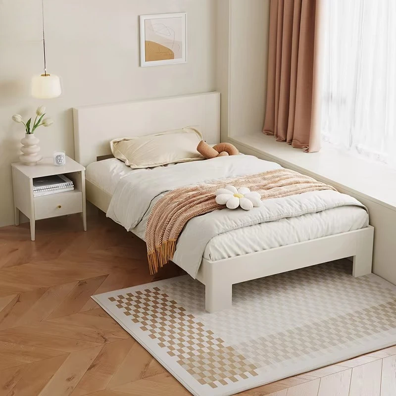 Modern Bedroom Bedding White Color 1.8 Meter Double Bed