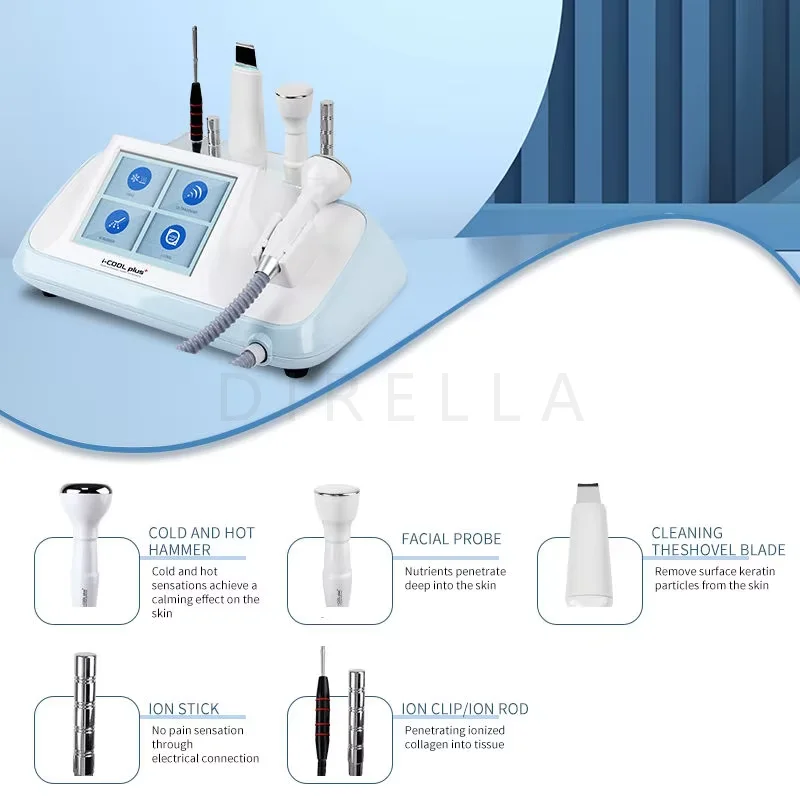 Professional 6 in 1 Facial Cleaning  Care Beauty Machine Desktop Antiaging Beauty Device RFrequency Skin Rejuvenation Instrument