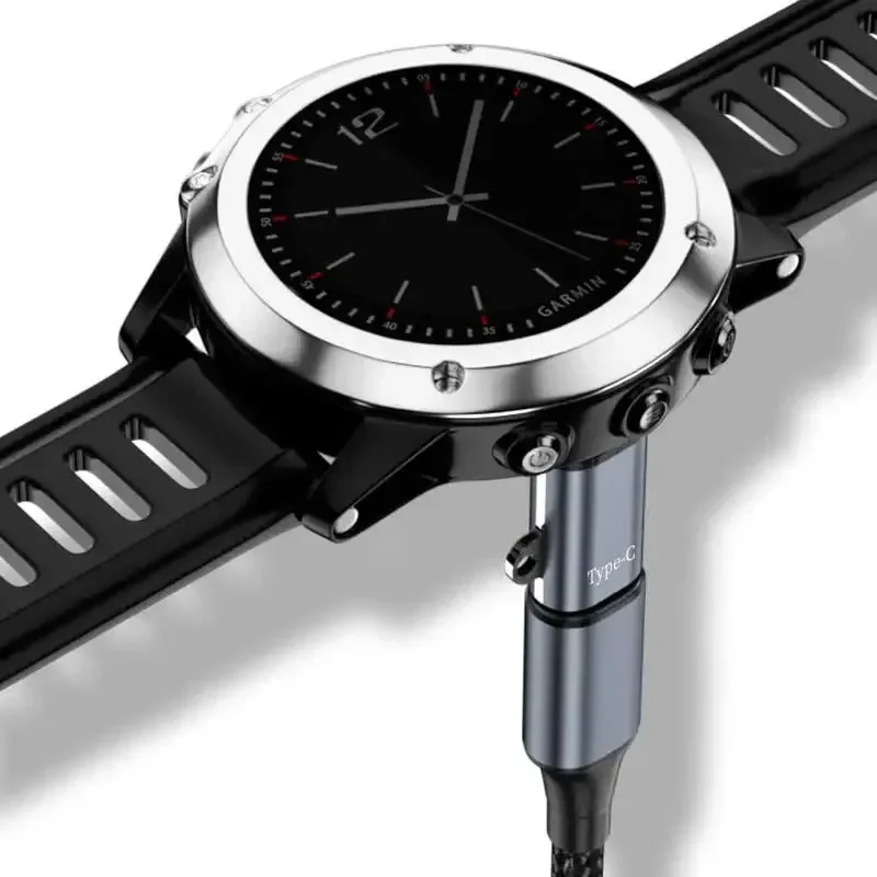 For Garmin Watch USB C/Micro/IOS Charger Adapter Charging Cable Converter for Garmin Fenix 7X 7S Forerunner 965 955 Vivoactive 4