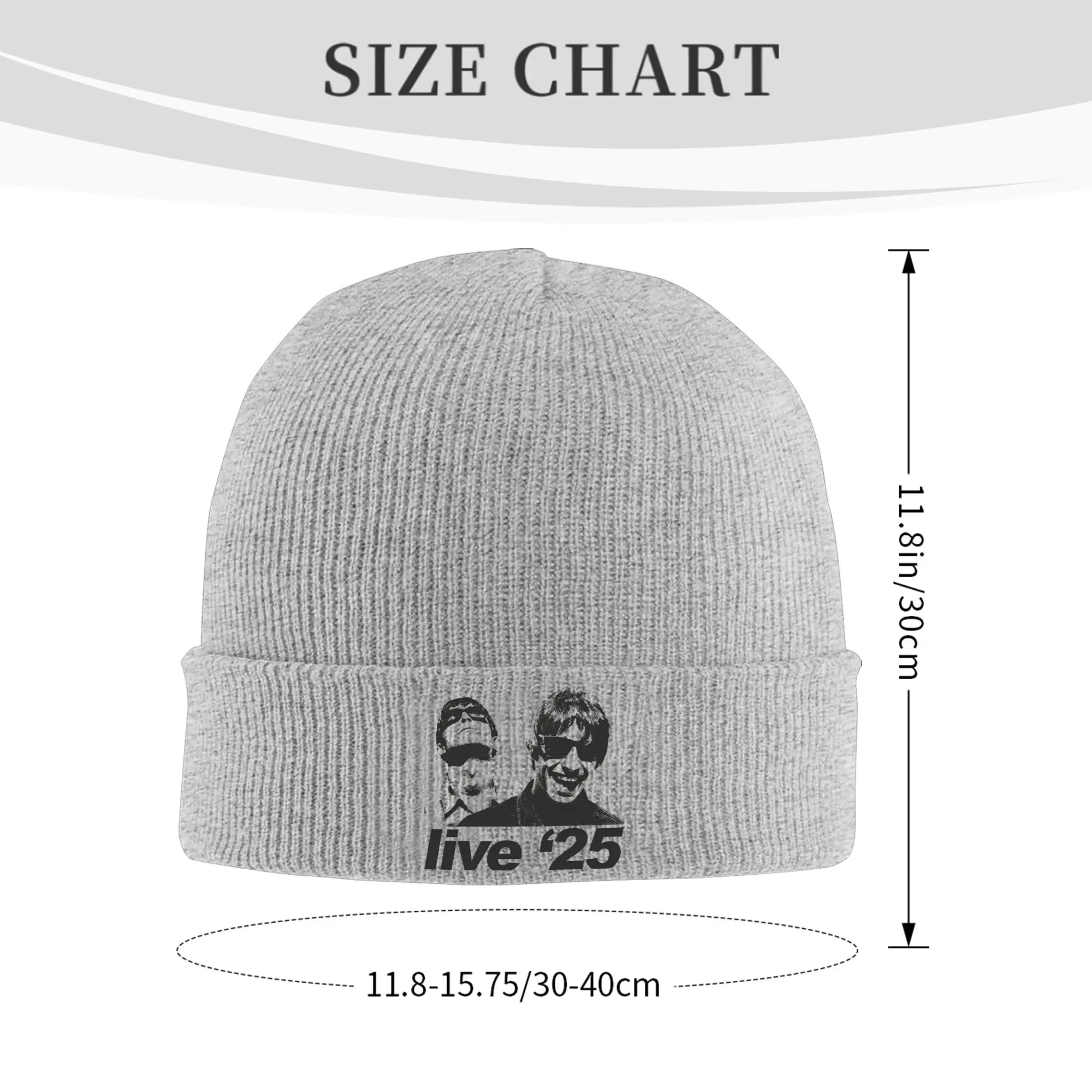 O-Oasis Reunion Live '25 Knitted Caps Women's Men's Beanie Autumn Winter Hat Acrylic  Hip Hop Caps