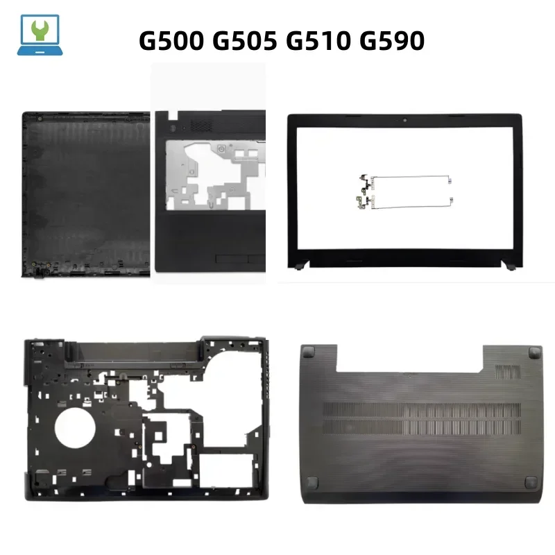 New LCD Back Cover Case Bezel Front Frame Top case Palmrest Upper Bottpm Ram HDD Cover Case For G500 G505 G510 G590 Shell