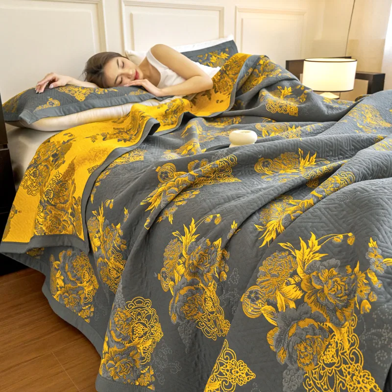 Cotton Gauze Muslin Blanket Class A Skin-Friendly Breathable Multi-Functional Blanket Lightweight Towel Blanket for Bed Couch