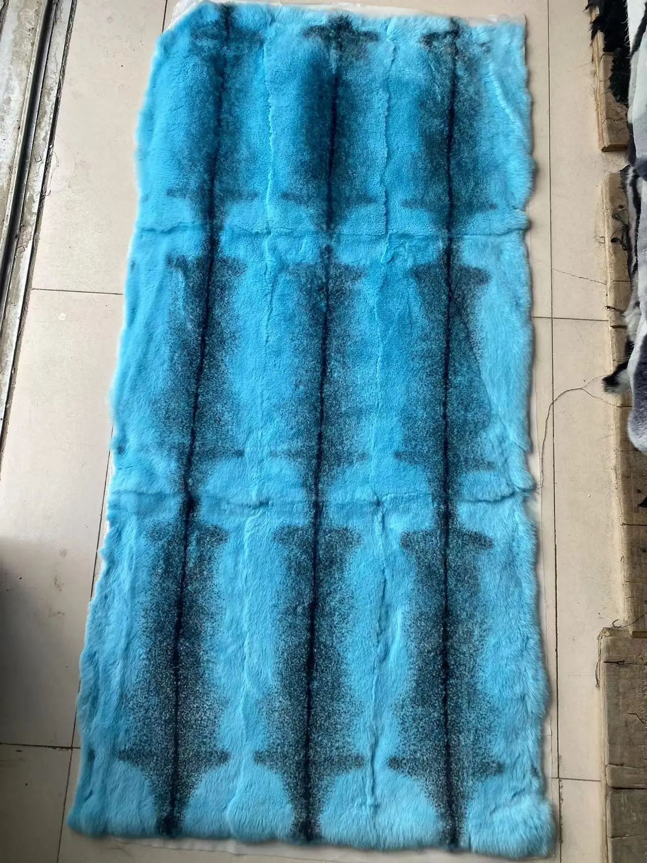 

Genuine Soft Rex Rabbit Fur Rug Real Rex Rabbit Fur Plate Bedspread Throw Blanket Rugs for Living Room Decorative