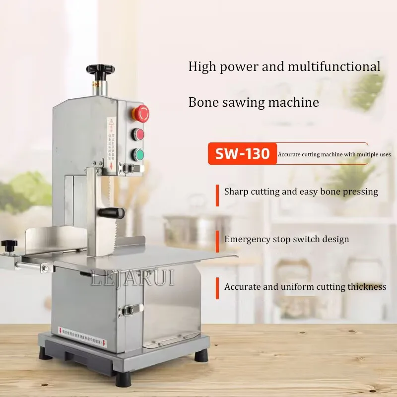 Tagliatrice automatica per ossa Tagliatrice commerciale per segatura di ossa Costole di maiale Trotters di maiale congelate Tagliatrice per bistecche di ossa