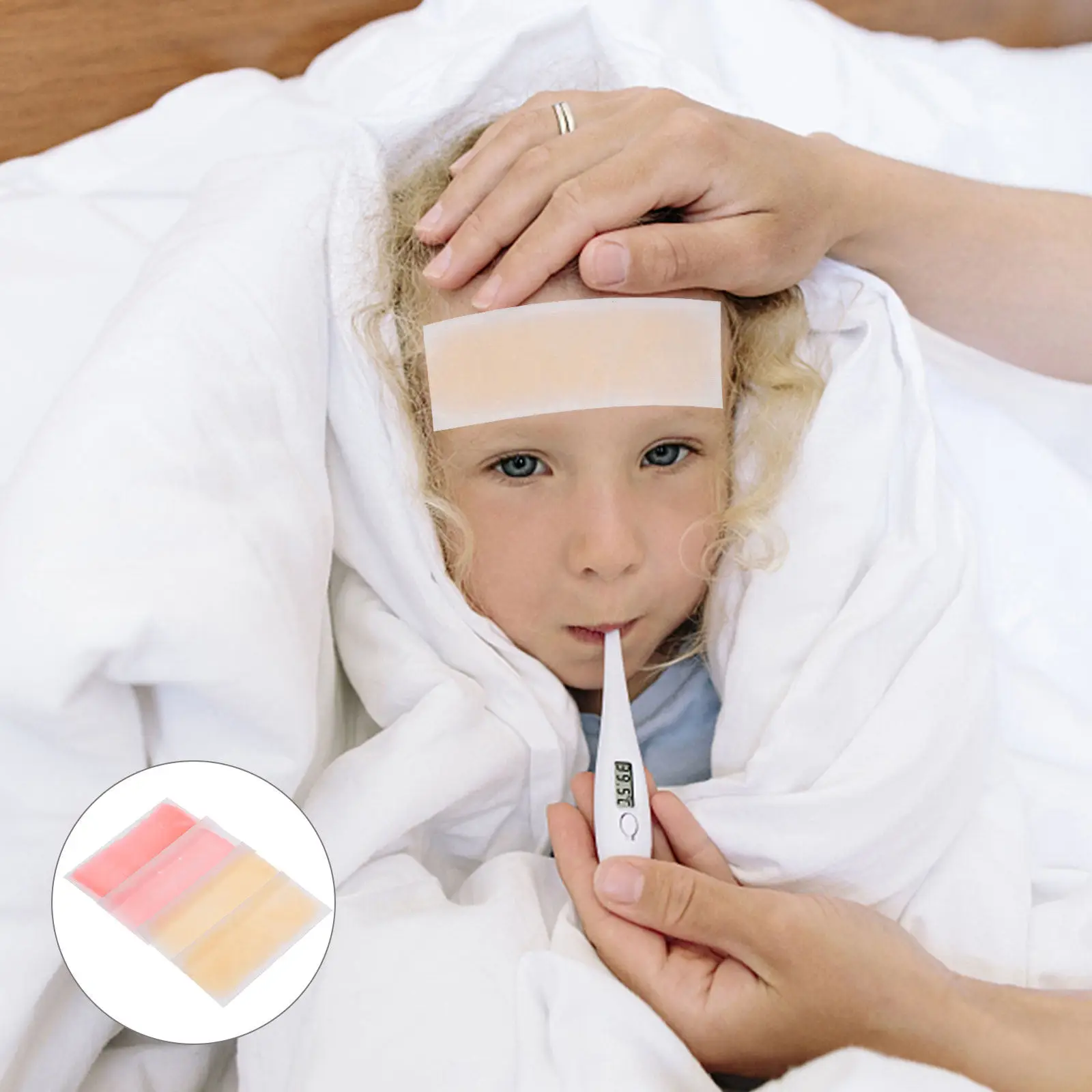 

40 pcs Cooling Patches For Fever Mild Skin-Friendly Physical Cooling Sheets Summer Body Cool Pads Portable Children Pain Relief