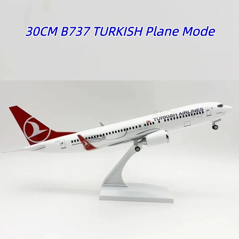 

30 см модель самолета из смолы B737 ТУРКИЙ миниатюрный самолет игрушечные самолеты для детей сборный подарок авиации