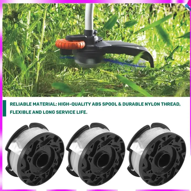 

N96R 3 Pack Trimmer Replacement Spool For BLACK+DECKER AF-100-3ZP 30Ft 0.065 Inch Trimmer Line