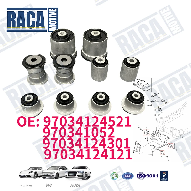 

For Porsche Panamera 970 2010-2016 Front Control Arm Bushing Kit 97034124521 9703410522 97034124301 97034124121