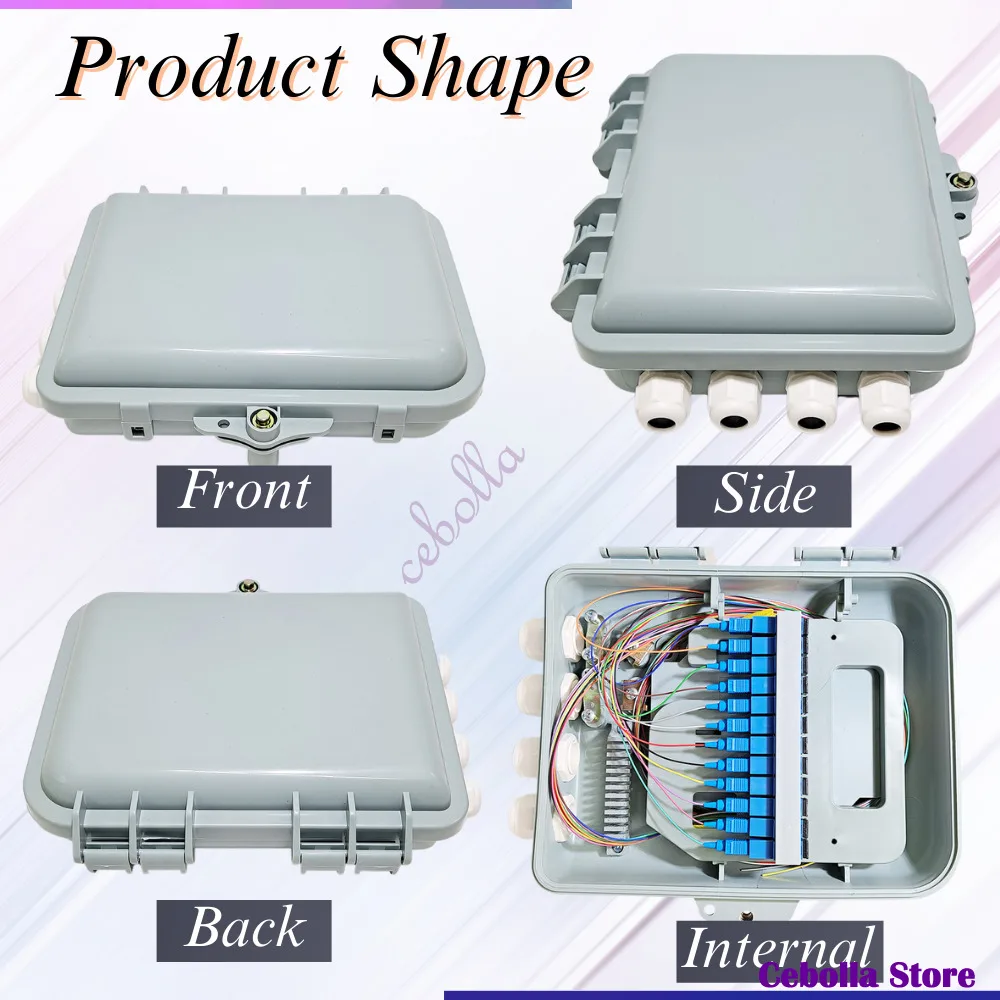 Imagem -06 - Caixa de Distribuição de Fibra Óptica Caixa de Terminais de Parede Interior e Exterior 12 Núcleos