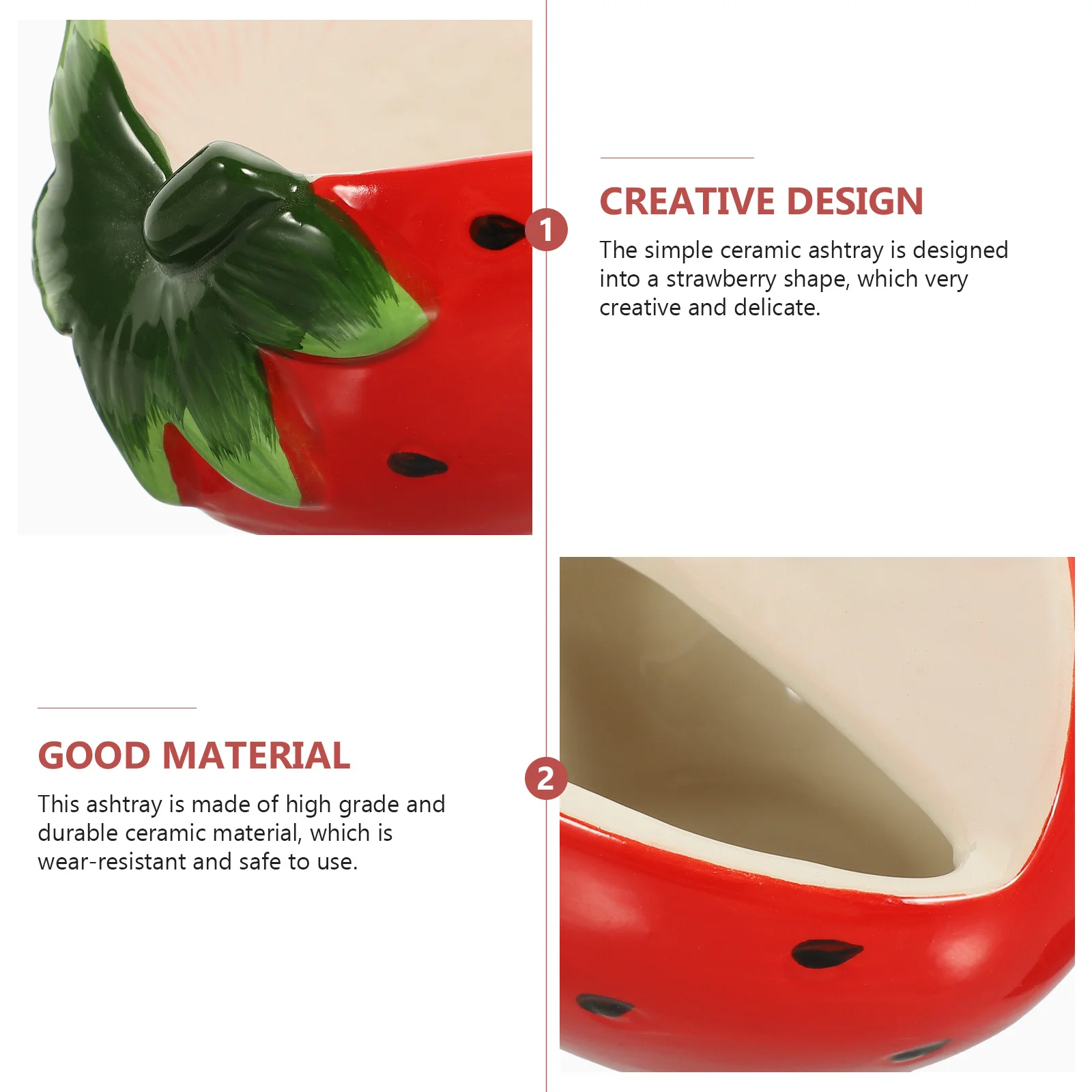

Prevent Ash Dropping Ashtray Fruit Holder Home Decor Bright Color Wear-resistant