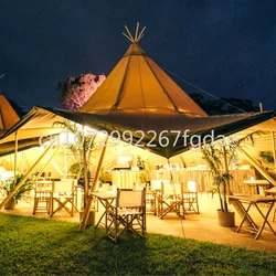 Giant Tipi Hot Cone Canvas Tepee Tent Wedding Outdoor Camping Indian Adult Teepee Tent Party