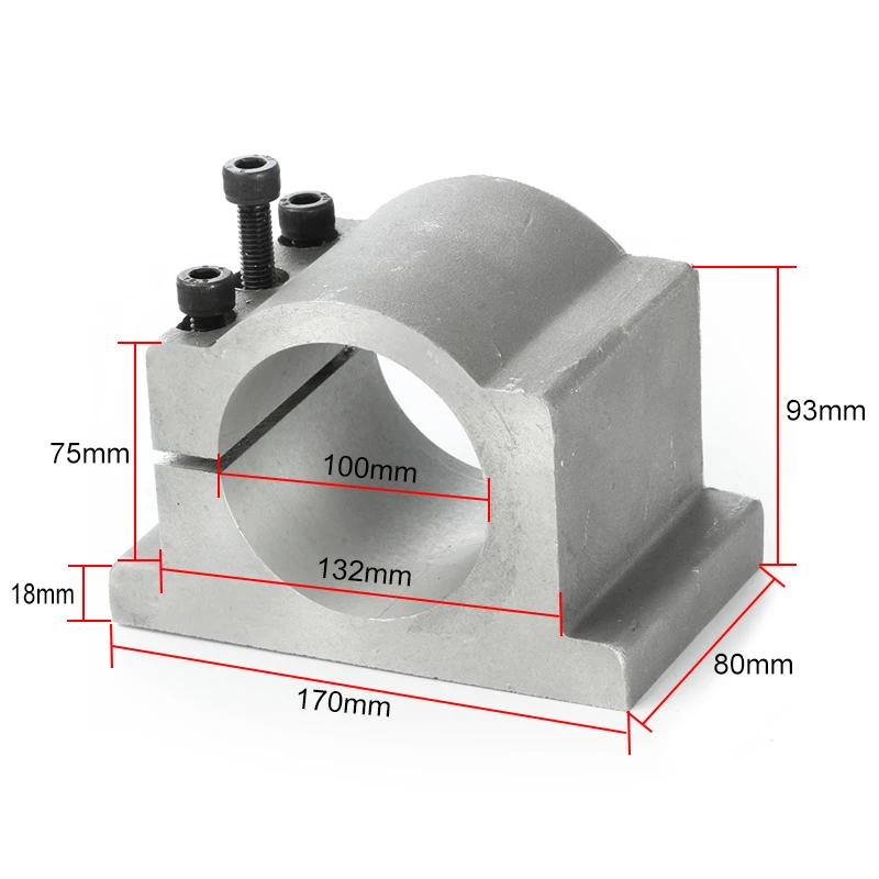 CNC Spindle Motor Bracket 65mm 80mm Aluminium CNC Spindle Clamp Holder CNC Carving Machine Clamp Motor Holder