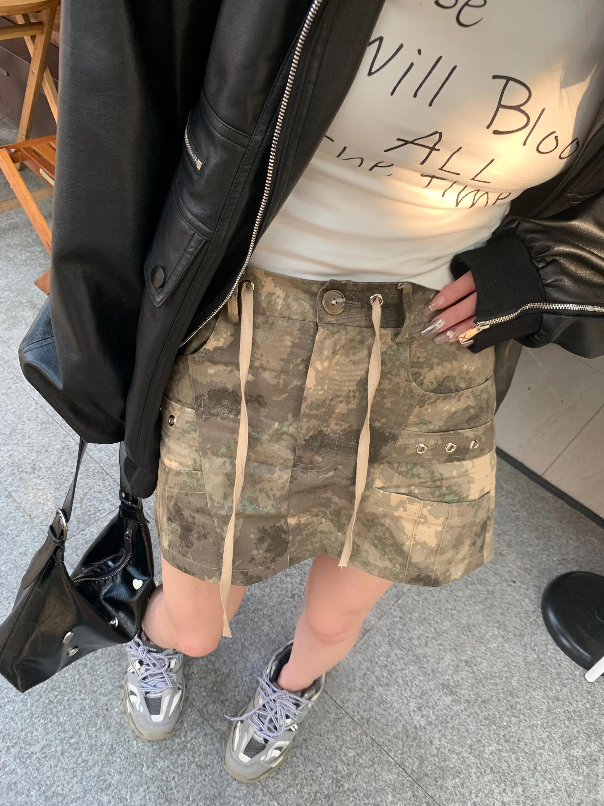 

Ретро-камуфляжная юбка для женщин, осенняя, универсальная, А-силуэт, юбка-универсал, с высокой талией, из ткани с принтом, повседневная, стиль A-ape...