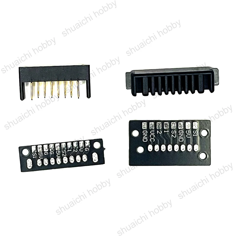 10PCS Video Transmission Quick-Plug Connector Male Female Plug Flat Blade Terminal with Optimized Solder Pads Circuit Board