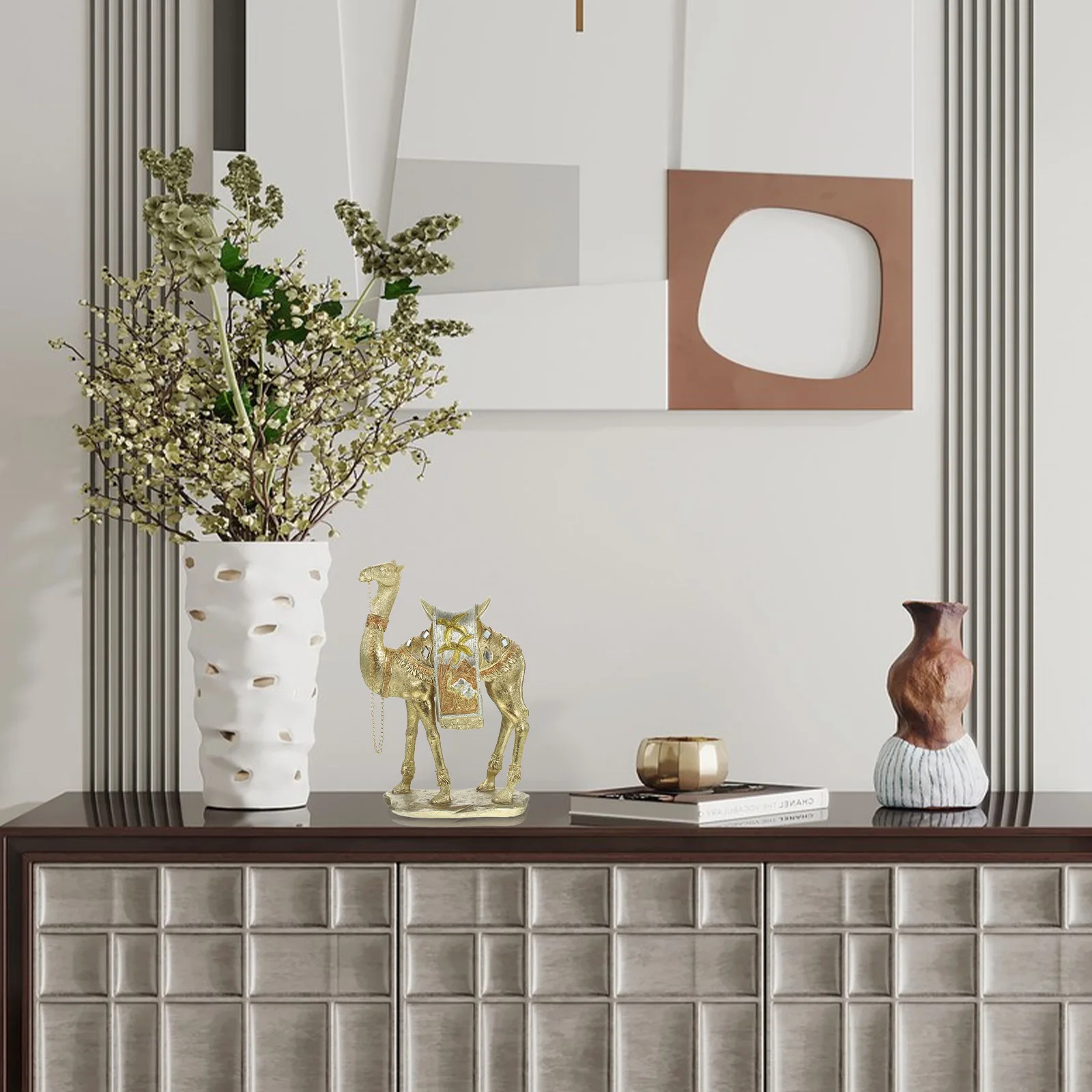 

1pc Statue Middle Small Decorative Small Camel Adorn Sculpture For Home Home Camel Decoration Office Desktop Decoration Gift