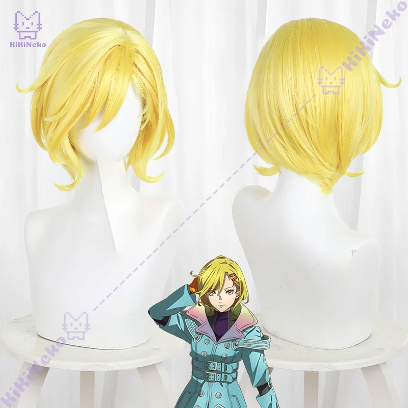 Jogo setsu peruca cosplay curto encaracolado loiro anime personagem cabelo para comicon festa adulto mulheres homens
