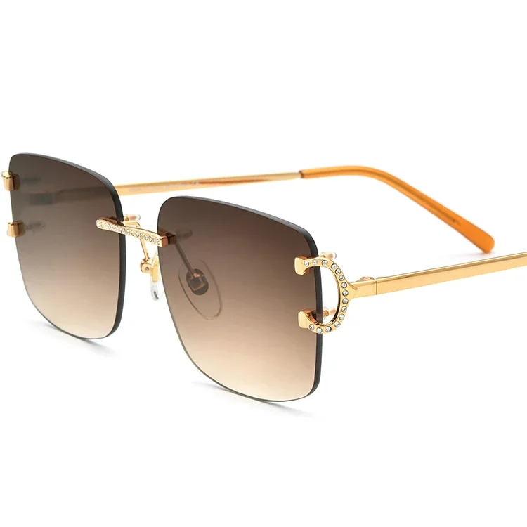 

150249 Rimless Alloy Sunglasses for Men Women, Vintage Stylish Square Sun Glasses, Premium High Quality Fashion Shades 603426