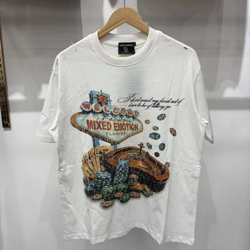 Grafik-T-Shirt mit Destroyed-Optik und Oversize-Schnitt, Retro West Coast Original-Print, Individualisiertes T-Shirt, Y2K Streetwear-Kleidung für Männer und Frauen – Detail 3