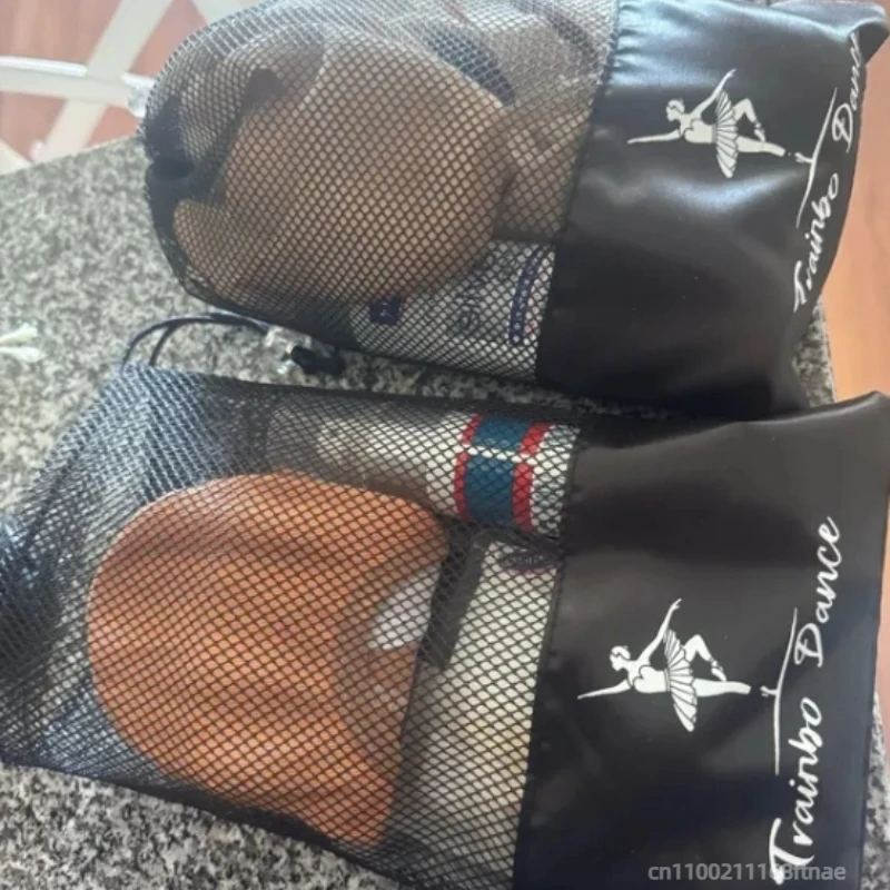 Sac de rangement pour chaussures de danse, chaussures d'entraînement, sac en maille à semelles souples, accessoires de rangement pour chaussures de danse en Studio de danse