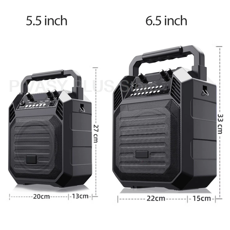 300W piek Bluetooth-luidspreker Draagbare draadloze handbediende klankkast met microfoon 6-8H afspeeltijd Audio FM-radio voor buitenkaraoke